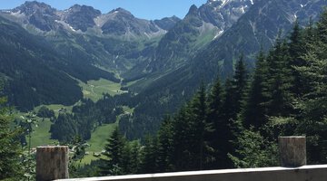 Blick ins Wildental mit den drei Schafalpköpfen
