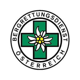 Ein Logo des Bergrettungsdienstes Österreich. Es zeigt ein grünes Kreuz mit einer Alpenblume in der Mitte. | © Bergrettung Mittelberg Hirschegg Logo