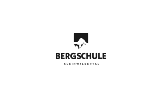 A simple logo of the Bergschule Kleinwalsertal. It features a stylized mountain and the name of the school in clear text. | © Logo_Bergschule_Kleiwalsertal
