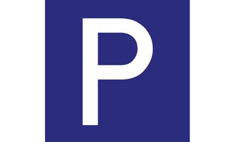 Ein einfaches, modernes Logo mit einem großen, weißen "P" auf einem dunkelblauen Hintergrund. Der Fokus liegt auf der klaren und auffälligen Schrift. | © Parkplatz