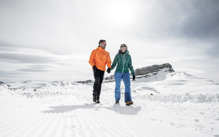  Winter hiking Gottesacker | © Kleinwalsertal Tourismus eGen | Photographer: Dominik Berchtold